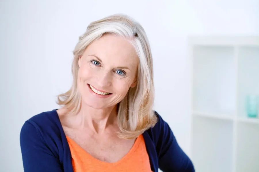 Woman in the Mid-Ages Smiling - AllerVie Clinical Research